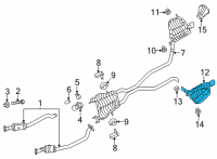 OEM Dodge Durango EXHAUST Diagram - 68464875AA