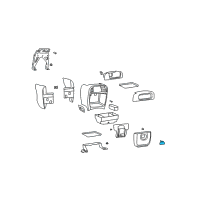OEM 1998 Chevrolet Venture Latch-Front Floor Console Door *Graphite Diagram - 10270859