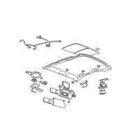 OEM 2007 Hummer H3 Overhead Lamp Bulb Diagram - 12450074