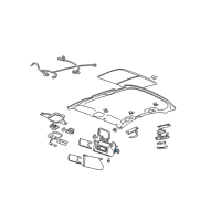 OEM 1995 Chevrolet Lumina Visor Lamp Bulb Diagram - 9442395