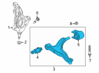 OEM 2022 Cadillac XT4 Lower Control Arm Diagram - 84645428