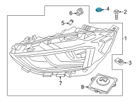 OEM Ford Edge Insulator Retainer Diagram - -W717206-S300