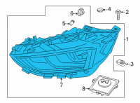 OEM 2022 Ford Edge Headlamp Housing Diagram - KT4Z-13101-D