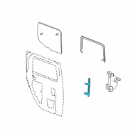 OEM 2009 Hummer H2 Channel, Rear Side Door Window Front Diagram - 15068268