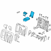 OEM Lincoln Nautilus Armrest Assembly Diagram - GA1Z-5867112-BP