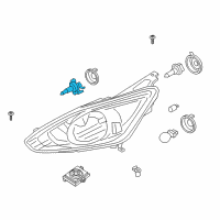 OEM 2016 Ford Fiesta High Beam Bulb Diagram - BM5Z-13N021-B