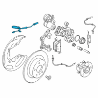 OEM BMW X2 Brake Pad Wear Sensor, Rear Diagram - 34-35-6-887-154