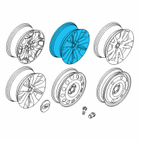 OEM 2011 Ford Taurus Wheel, Alloy Diagram - BG1Z-1007-C