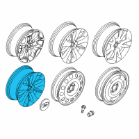 OEM 2015 Ford Police Interceptor Sedan Wheel, Alloy Diagram - DG1Z-1007-J