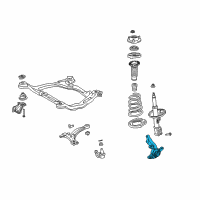 OEM Lexus RX350 Knuckle, Steering, RH Diagram - 43211-08020