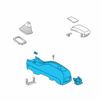 OEM 2000 Toyota Corolla Console Panel Diagram - 58901-02030-B1