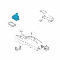 OEM 1999 Toyota Corolla Cover Sub-Assy, Shifting Hole Diagram - 58808-02021-E2