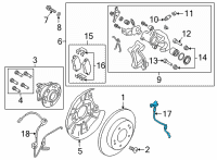 OEM Kia Forte HOSE-BRAKE REAR, LH Diagram - 58737M6350