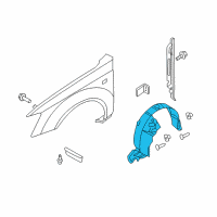 OEM 2006 Hyundai Sonata Front Wheel Guard Assembly, Left Diagram - 86811-0A000