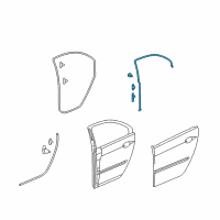 OEM 2005 Acura RL Sub-Seal, Right Rear Door (Upper) Diagram - 72825-SJA-A01