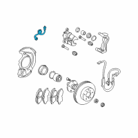 OEM 2003 Toyota Sienna Brake Hose Diagram - 90080-44076