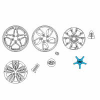 OEM Hyundai Ioniq Wheel Hub Cap Assembly Diagram - 52960-G2100