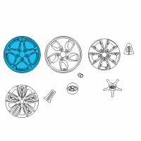 OEM 2018 Hyundai Ioniq Aluminium Wheel Assembly Diagram - 52910-G2000