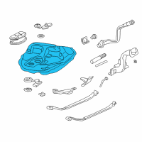 OEM 1996 Honda Civic Tank, Fuel Diagram - 17500-S01-A30