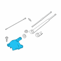 OEM 2013 BMW X3 Rear Window Wiper Motor Diagram - 67-63-7-237-062