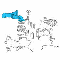 OEM 2013 Chevrolet Silverado 3500 HD EGR Pipe Diagram - 12632253