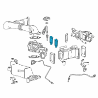 OEM 2013 GMC Sierra 2500 HD EGR Valve Gasket Diagram - 12635466