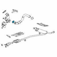 OEM 2018 Chevrolet Sonic Front Pipe Gasket Diagram - 95020217