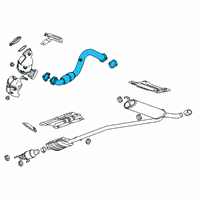 OEM 2017 Chevrolet Trax Exhaust Front Pipe Assembly Diagram - 95437532