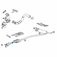 OEM 2016 Chevrolet Camaro Rear Muffler Clamp Diagram - 22860193