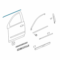 OEM 2010 Chevrolet Traverse Lower Weatherstrip Diagram - 25790460