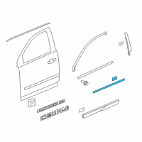 OEM 2014 GMC Acadia Side Molding Diagram - 19259496