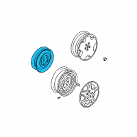 OEM 2005 Chrysler PT Cruiser Steel Wheel Diagram - 5272960AA