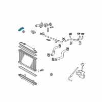 OEM 2001 Toyota Highlander Radiator Assembly Mount Bracket Diagram - 16533-20010