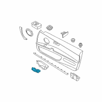 OEM BMW M3 Inside Left Door Handle Diagram - 51-21-8-043-243