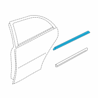 OEM Infiniti Q45 Moulding-Rear Door Outside, RH Diagram - 82820-AR000