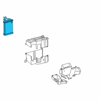 OEM 1999 Toyota Tacoma Heater Core Diagram - 87107-04030