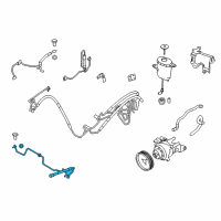 OEM 2012 BMW 535i Dynamic Drive Return Pipe Diagram - 32-41-6-781-958