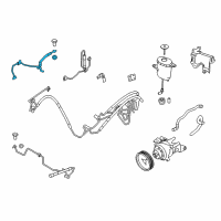 OEM BMW 740i Dynamic Drive Return Pipe Diagram - 32-41-6-796-370