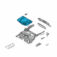 OEM 2007 Ford Freestyle Rear Floor Pan Diagram - 8A4Z-7447043-A