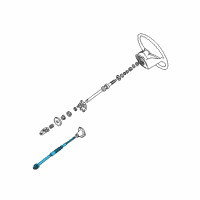 OEM 2001 Ford E-350 Econoline Club Wagon Lower Shaft Diagram - 6C2Z-3B676-AA