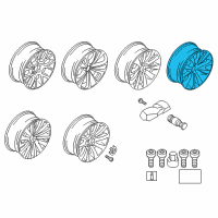 OEM 2015 BMW 750i Disc Wheel, Light Alloy, Bright-Turned Diagram - 36-11-6-851-075