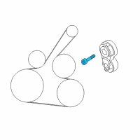 OEM 2018 Chevrolet City Express Belt Tensioner Bolt Diagram - 19318087