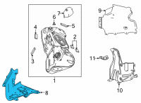 OEM 2020 Chevrolet Corvette Tank Strap Diagram - 84754060