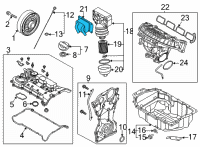 OEM Hyundai Santa Cruz Cooler Assembly-Eng Oil Diagram - 26410-2S501