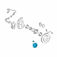 OEM 2019 Toyota 4Runner Front Hub Diagram - 43502-35220