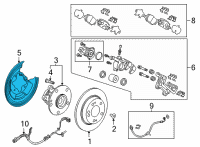 OEM 2019 Honda CR-V Splash Guard, Right Rear Diagram - 43253-TLA-A01