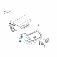 OEM 2004 Infiniti Q45 Trunk Lid Lock Assembly Diagram - 84631-AR200