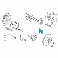 OEM Infiniti Q50 Rear Disc Brake Pad Kit Diagram - D4060-6HH0A