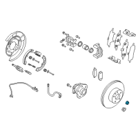 OEM 2021 Infiniti Q50 NUT-LOCK, FRONT WHEEL BEARING Diagram - 40262-4GA0D