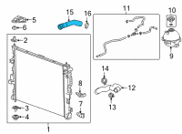 OEM 2021 Cadillac XT4 HOSE-RAD OTLT Diagram - 84821625